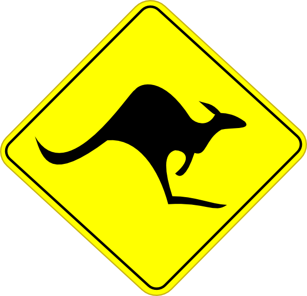 kangaroo crossing clip art - photo #4