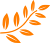 Orange Leaf Branch Clip Art