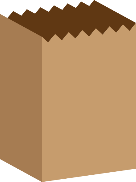 brown paper bag clipart - photo #2