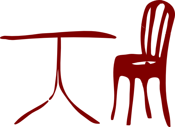 clipart of chairs and table - photo #3