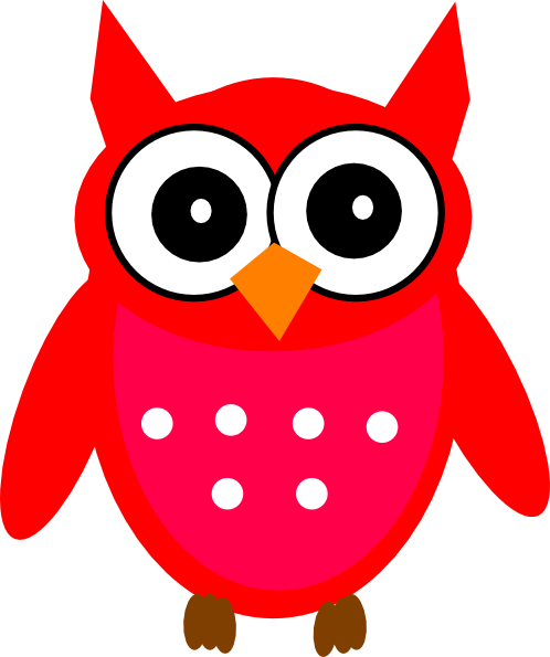 owl clip art red - photo #1