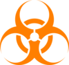 Orange Biohazard Clip Art