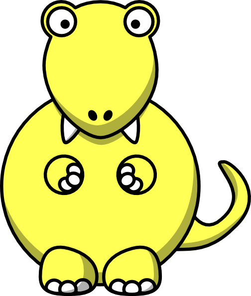 Yellow Dinosaur Clip Art at Clker.com - vector clip art online, royalty