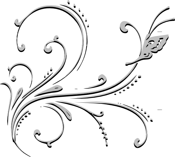 clipart flowers black and white borders - photo #40