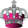 Silver Pink Crown Clip Art