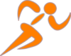 Orange Runners Clip Art