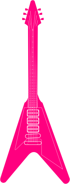 free pink guitar clipart - photo #13