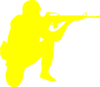 Yellow Soldier Clip Art