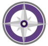 Purple Compass Rose Graphic Clip Art