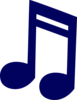 Music Note Blue Clip Art