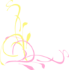 Floral Swirl Bubblegum Magenta Clip Art