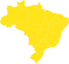 Mapa Brasil Amarelo Maior Clip Art