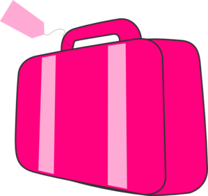 Pink Suitcase Clip Art