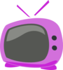 Purple Cartoon Tv Clip Art