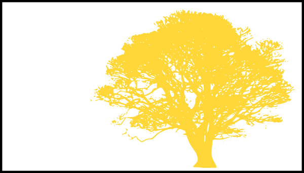 Tree, Yellow Silhouette, White Background Clip Art at Clker.com