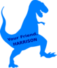 Harrison Light Blue T-rex Clip Art