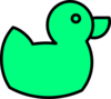 Green  Duck Clip Art