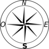 North Star Compass Clip Art