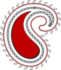 Paisley Red Clip Art