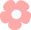 Simple Pink Flower  Clip Art