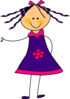 Purple Dress Girl Clip Art