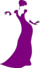 Purple Dancing Woman Clip Art