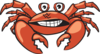 Crab Red No Eyebrows Clip Art
