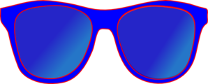 Blue Sunglasses Front Clip Art