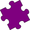 Purple Puzzle Piece - Small Clip Art
