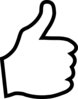 White Thumbs Up Clip Art