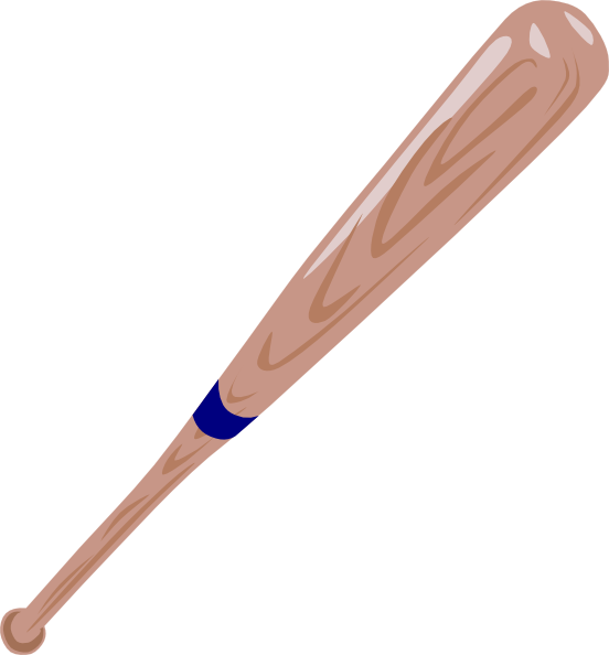 Baseball Bat 4 Clip Art at Clker.com - vector clip art online, royalty