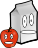 Apple And Milk Clip Art