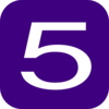 Purple Number 5 Clip Art