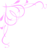 Pink Heart Swirls Clip Art