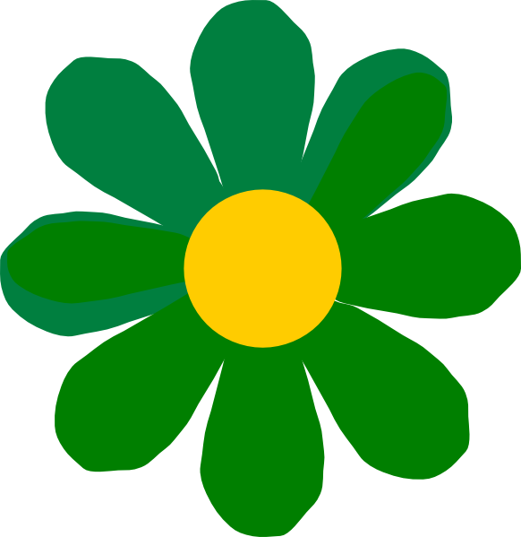 Green Flower Clip Art at Clker.com - vector clip art online, royalty