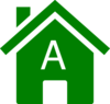 Simple Green A House Clip Art