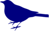 Blue Bird Silhouette  Clip Art