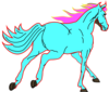 Horse Blue Clip Art