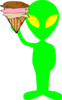 Alien With Ice Cream Cone Clip Art