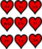 Hearts Place Value Maths Clip Art