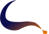 Blue And Orange Curve 2 Clip Art