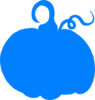 Blue Pumpkin Sihouette Clip Art