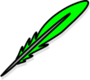 Green Feather Clip Art