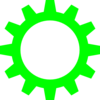 Green Cog Wheel Clip Art