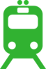 Green Train - Public Service Clip Art