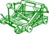 Green Catapult Clip Art