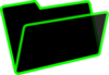 Green And Black Folder Clip Art