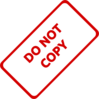 Do Not Copy Stamp Clip Art