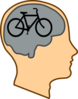 Biking On The Brain Clip Art