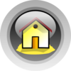 Home In A Black Button Clip Art